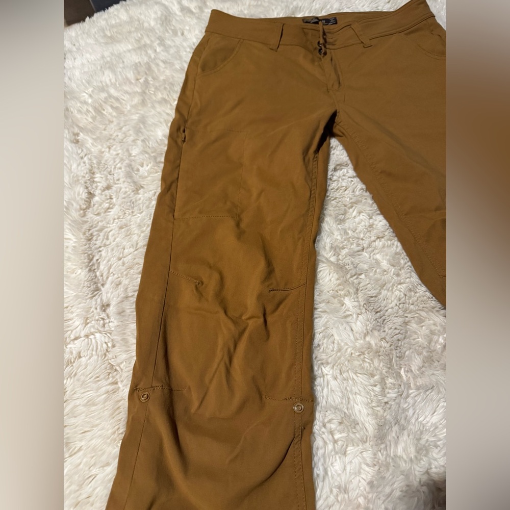 F Women's Prana Brown Outdoor Athletic Athleisure Pants - Picture 3 of 8